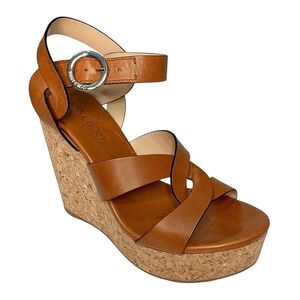 Jimmy Choo Brown Wedge Sandals